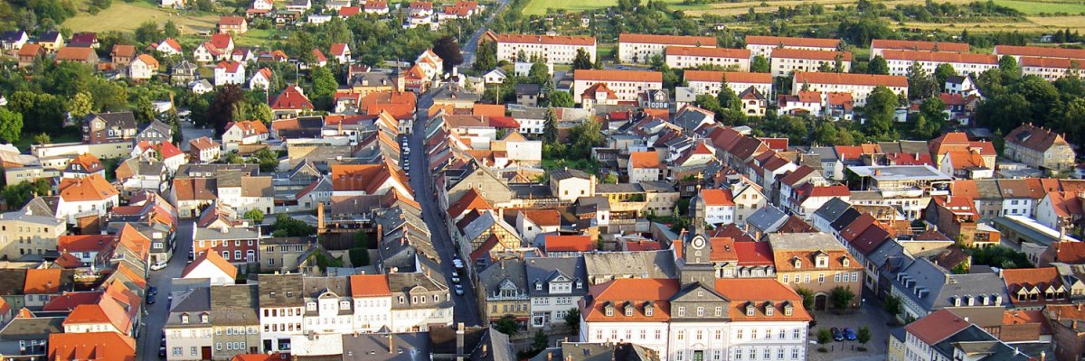 Schloss Erbach aus der Luft