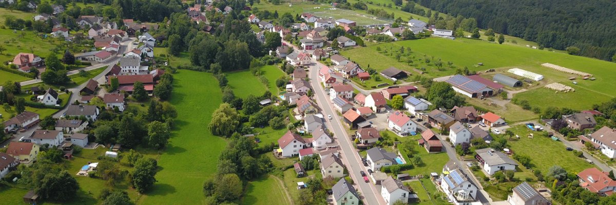 Schloss Erbach aus der Luft