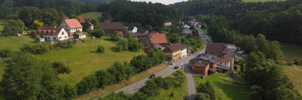 Schloss Erbach aus der Luft