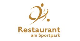Logo mit goldener Schrift