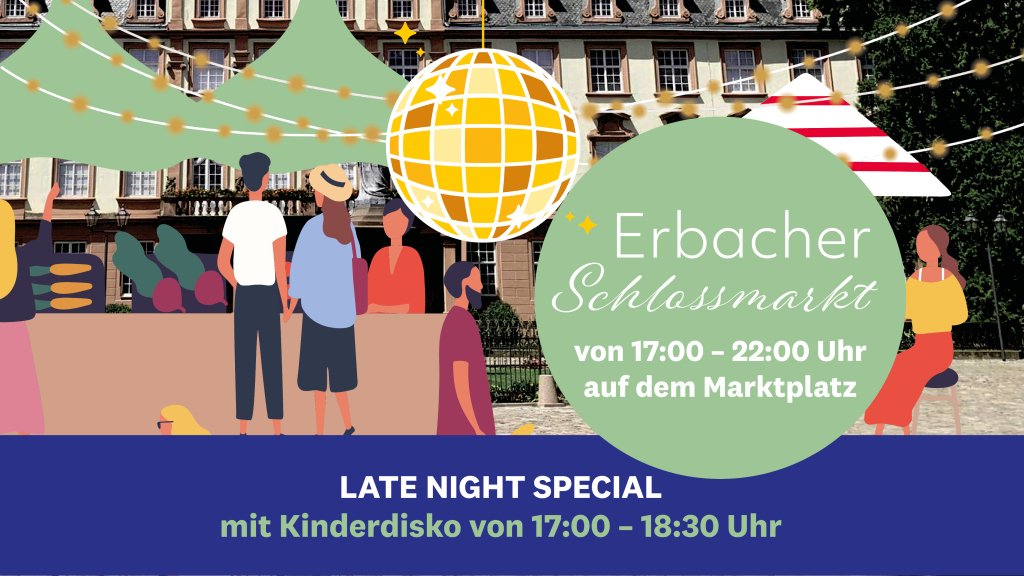Plakat im Comic-Styl mit Diskokugel