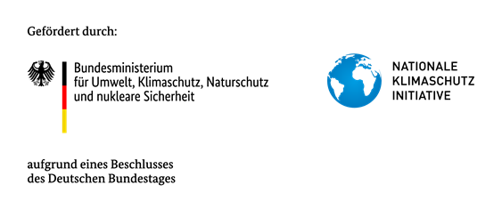 Logo des Bundesministeriums und der Klimaschutzinitiative mit Bundesadler und Weltkugel