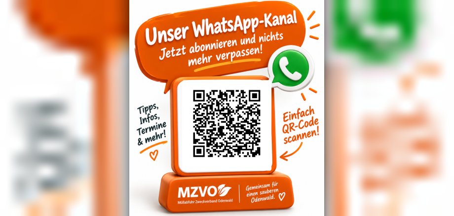 QR-Code zum WhatsApp-Kanal des MZVO Grafik mit QR-Code