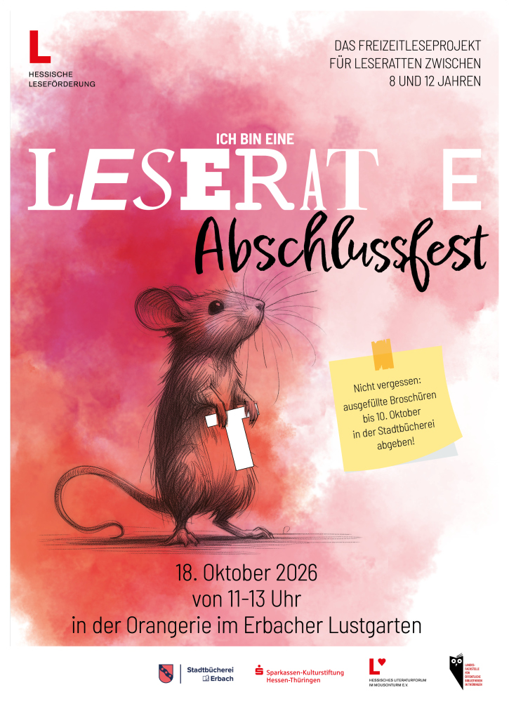 Plakat mit Informationen und Abbildung einer Ratte
