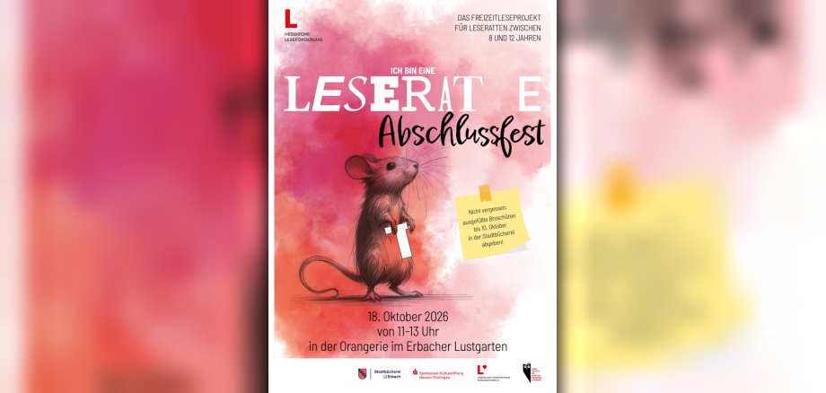 Plakat mit Informationen und Abbildung einer Ratte