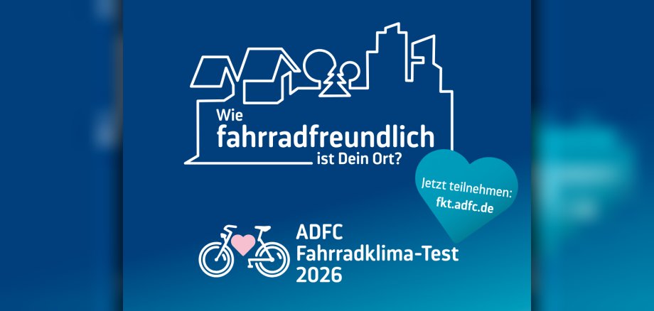 Fahrradklima-Test 2026 Infobild mit Fahrrad