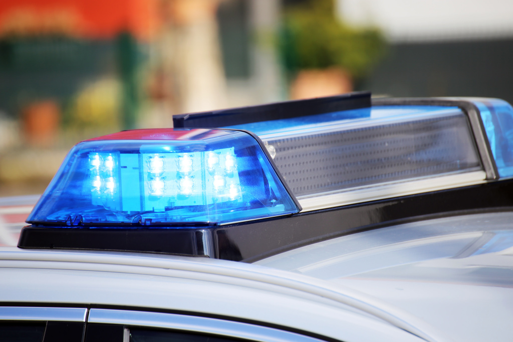 Blaulicht Polizeiauto Nahaufnahme Blaulicht Polizeiauto