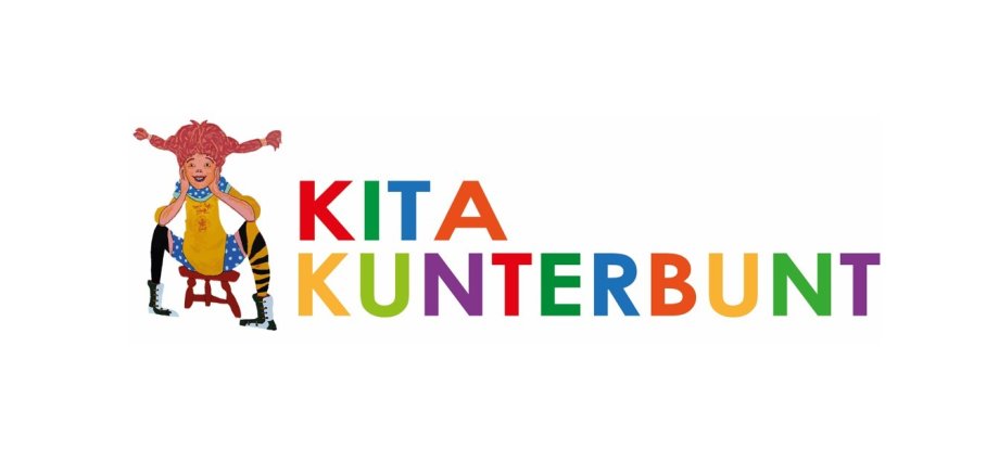 Logo mit bunten Buchstaben und Pipi Langstrumpf