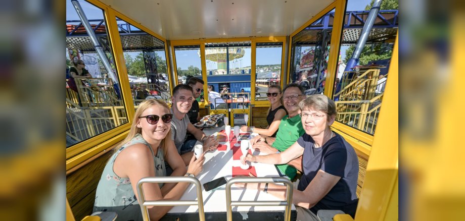 Frühstücken im Riesenrad