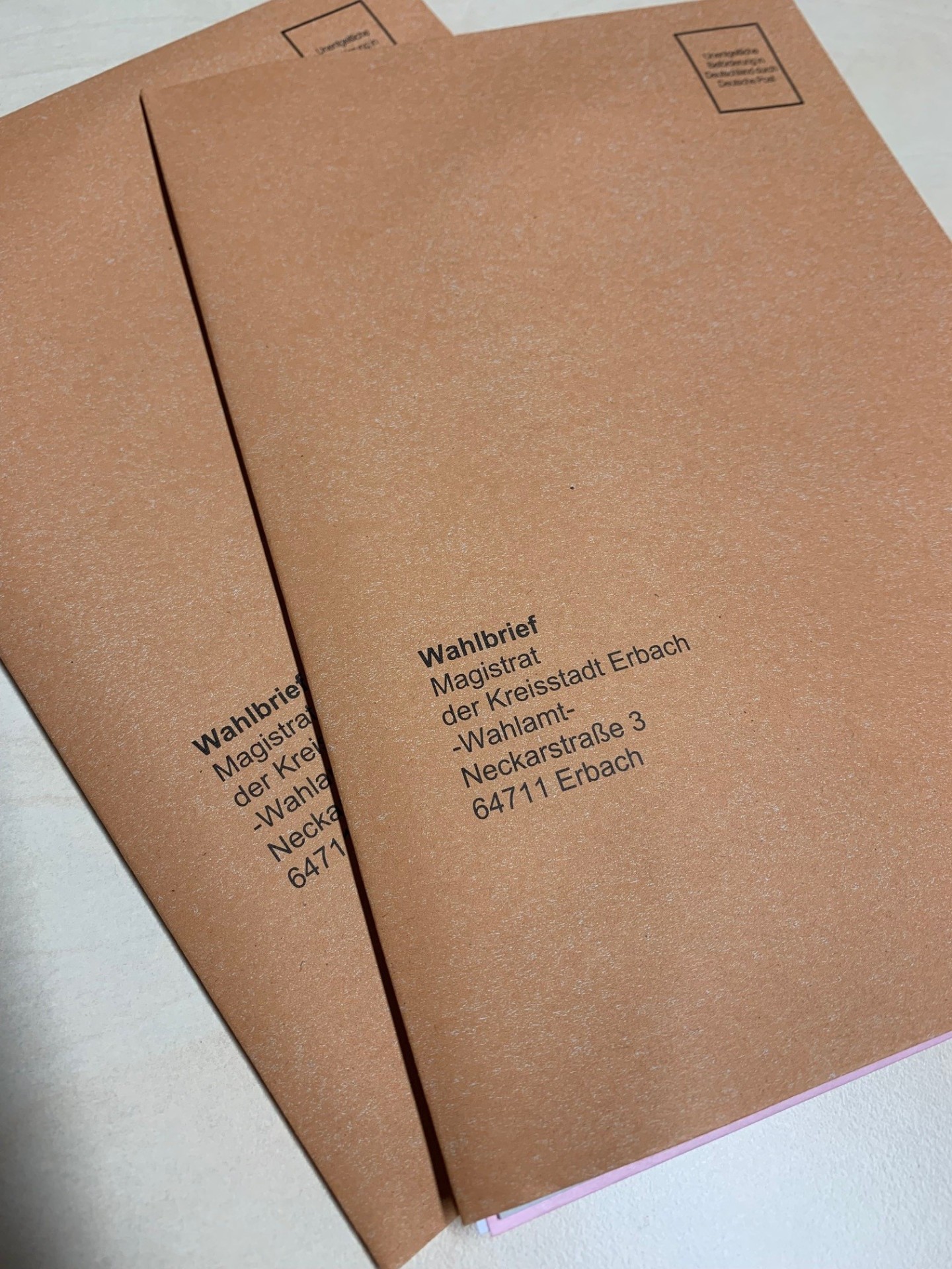 Wahlumschläge in Braunton