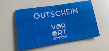Gutschein in blau